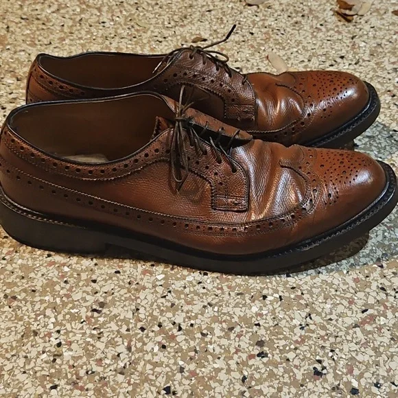 Vintage NETTLETON Brown LEATHER Wingtip Oxford Dress Shoes Size 13